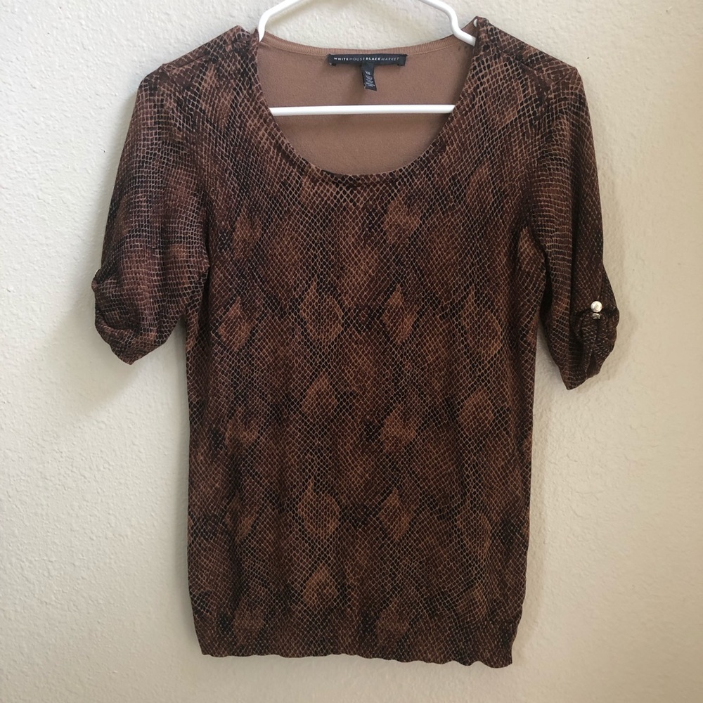 White House Black Market snake print